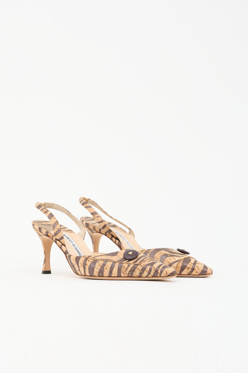Manolo Blahnik Cork Carolyne Heel