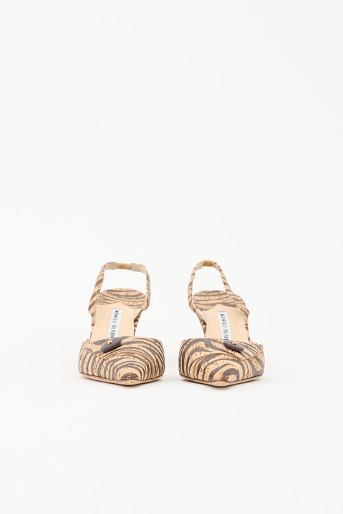 Manolo Blahnik Cork Carolyne Heel