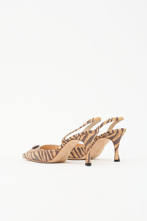 Manolo Blahnik Cork Carolyne Heel