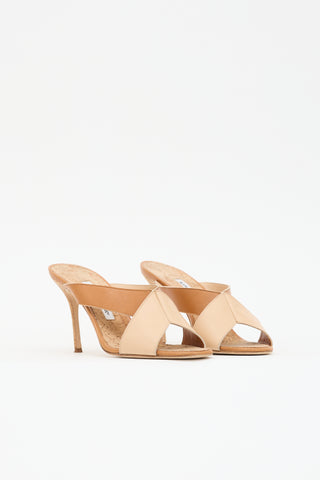 Manolo Blahnik Leather & Cork Sandal