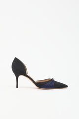 Manolo Blahnik Crepe Lisy D'Orsay Heel