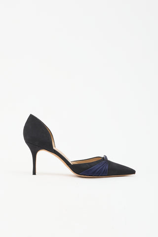 Manolo Blahnik Crepe Lisy D'Orsay Heel