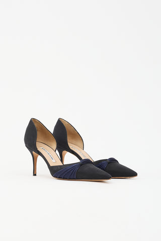Manolo Blahnik Crepe Lisy D'Orsay Heel