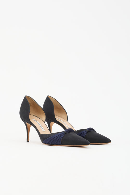 Manolo Blahnik Crepe Lisy D'Orsay Heel