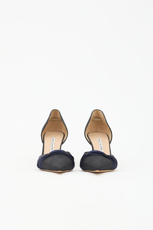 Manolo Blahnik Crepe Lisy D'Orsay Heel