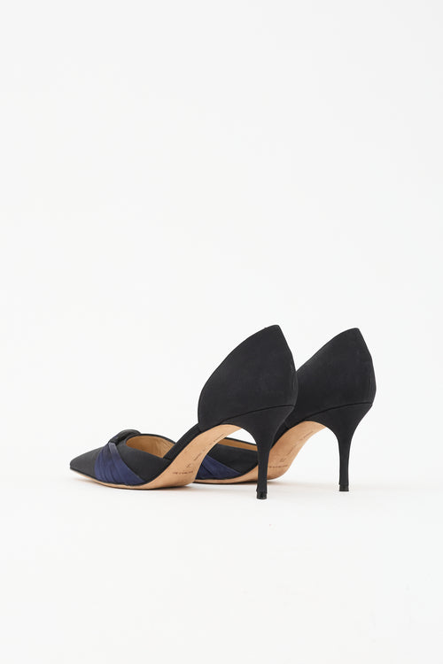 Manolo Blahnik Crepe Lisy D'Orsay Heel