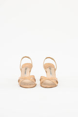 Manolo Blahnik Embossed Slingback Sandal