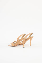 Manolo Blahnik Embossed Slingback Sandal