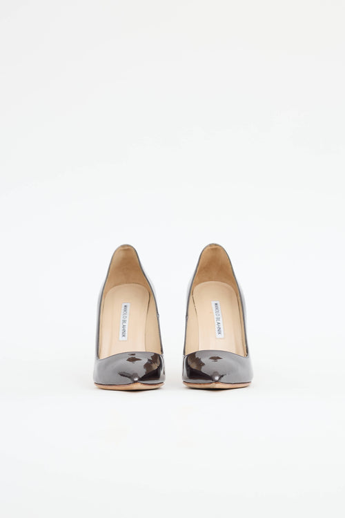 Manolo Blahnik Metallic Pointed Toe Pump
