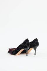Manolo Blahnik Polka Dot Bow Pump