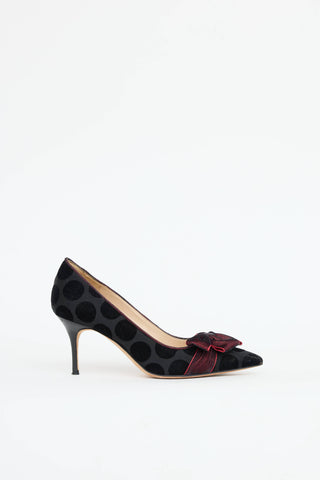 Manolo Blahnik Polka Dot Bow Pump