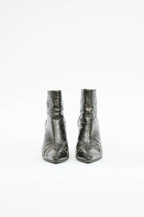 Manolo Blahnik Textured Ankle Boot