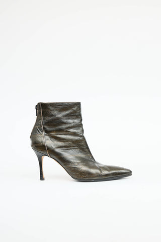 Manolo Blahnik Textured Ankle Boot