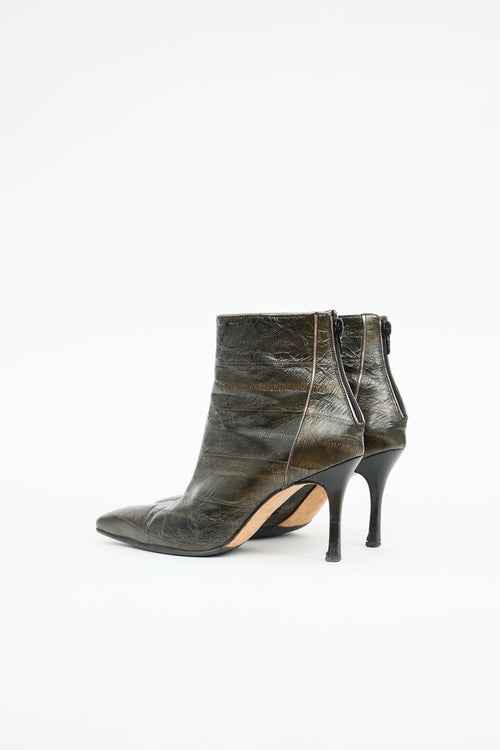 Manolo Blahnik Textured Ankle Boot