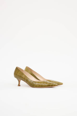 Manolo BlahnikLeather Kitten Heel