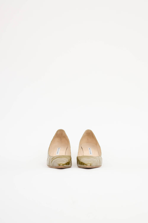 Manolo BlahnikLeather Kitten Heel