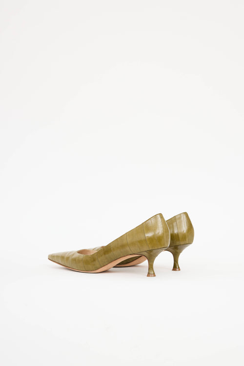 Manolo BlahnikLeather Kitten Heel