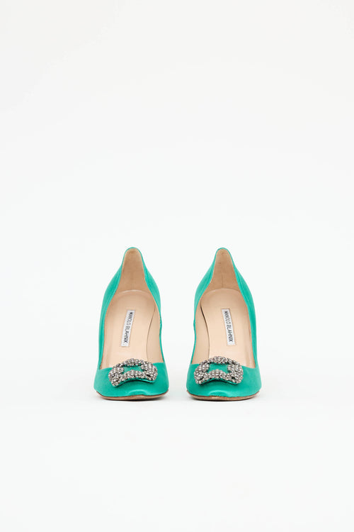 Manolo Blahnik Satin Hangisi Pump