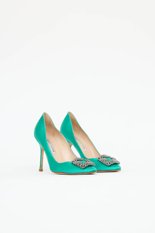 Manolo Blahnik Satin Hangisi Pump