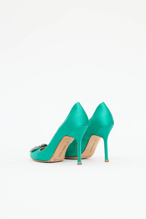 Manolo Blahnik Satin Hangisi Pump