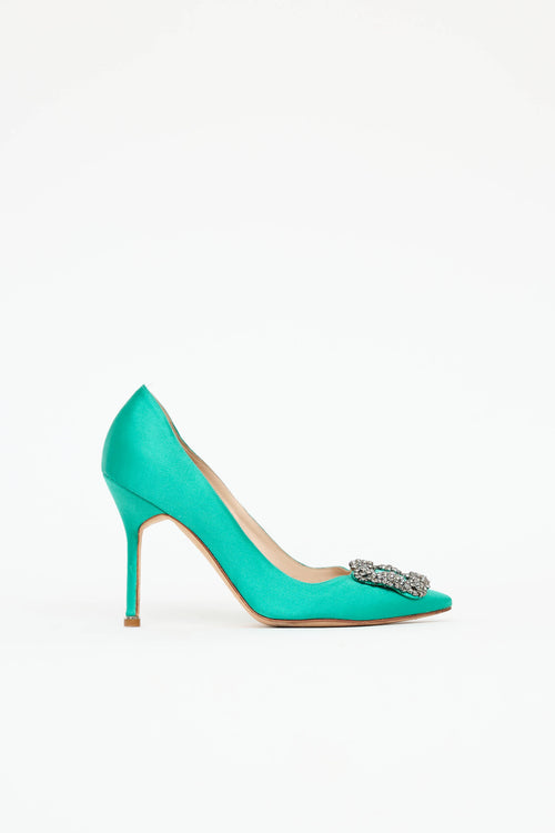 Manolo Blahnik Satin Hangisi Pump