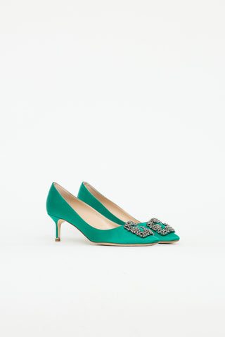 Manolo Blahnik Satin Hangisi Pump
