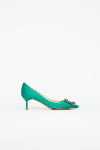 Manolo Blahnik Satin Hangisi Pump