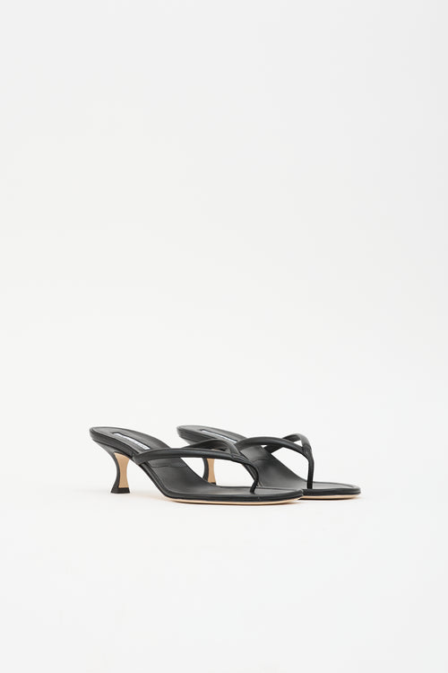 Manolo Blahnik Leather Paterno Sandal