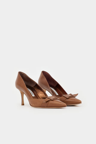 Manolo Blahnik Leather Pointed Pump