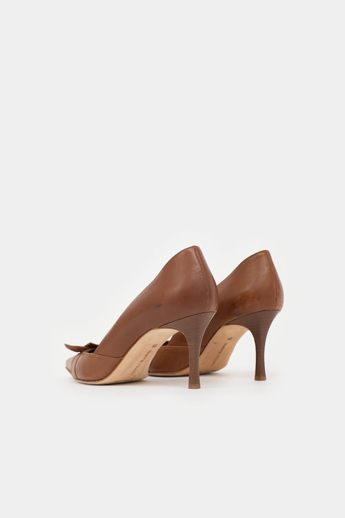 Manolo Blahnik Leather Pointed Pump