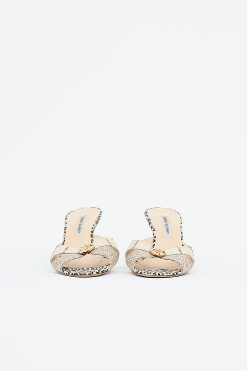 Manolo Blahnik Strappy Mule