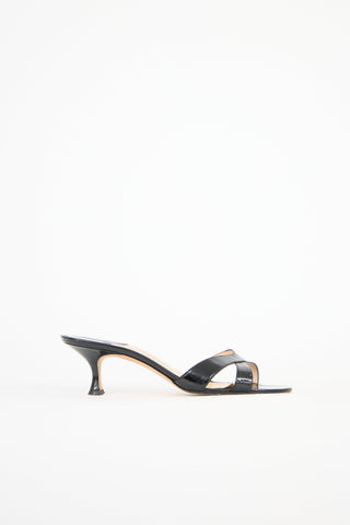 Manolo Blahnik Patent Leather Callamu Mule