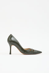 Manolo Blahnik Patent Cutout Pump