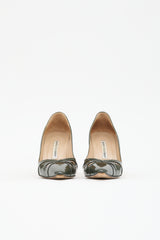 Manolo Blahnik Patent Cutout Pump