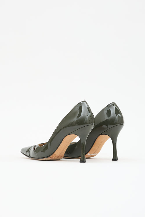 Manolo Blahnik Patent Cutout Pump