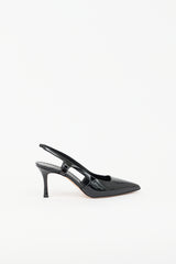 Manolo Blahnik Patent Cut Out Bretto Pump