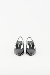Manolo Blahnik Patent Cut Out Bretto Pump
