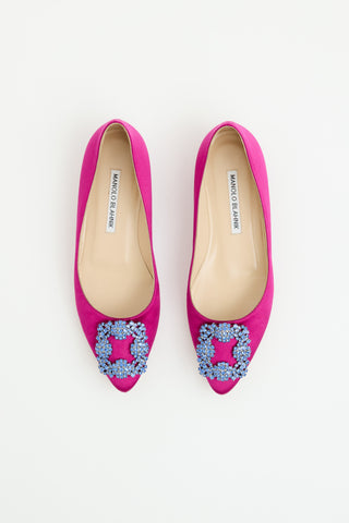 Manolo Blahnik Satin Hangisi Flat