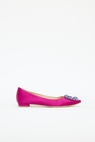 Manolo Blahnik Satin Hangisi Flat