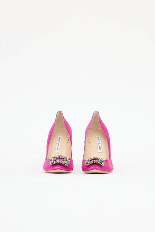Manolo Blahnik Satin Hangisi Pump