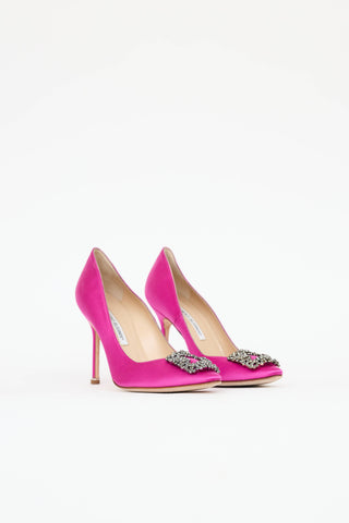 Manolo Blahnik Satin Hangisi Pump