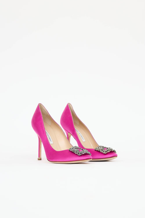 Manolo Blahnik Satin Hangisi Pump