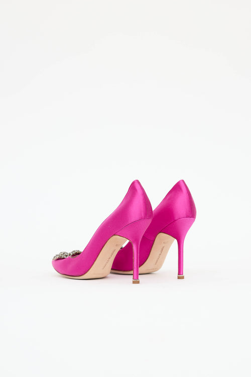 Manolo Blahnik Satin Hangisi Pump
