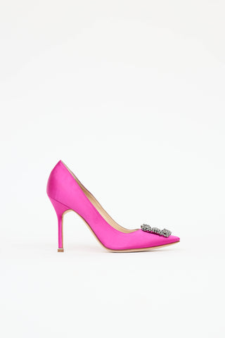 Manolo Blahnik Satin Hangisi Pump