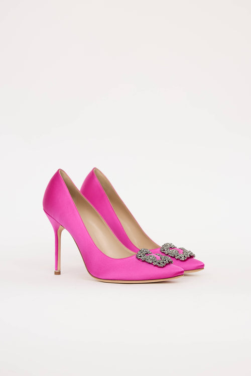 Manolo Blahnik Satin Hangisi Pump
