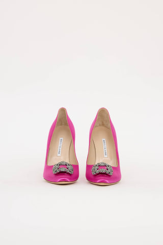 Manolo Blahnik Satin Hangisi Pump