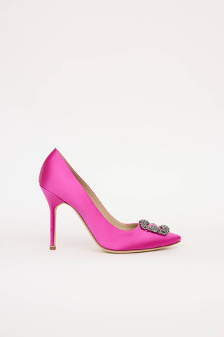 Manolo Blahnik Satin Hangisi Pump