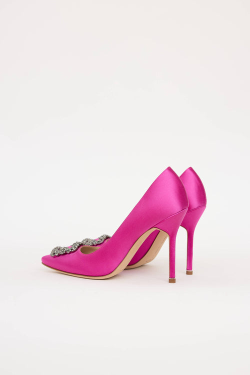 Manolo Blahnik Satin Hangisi Pump