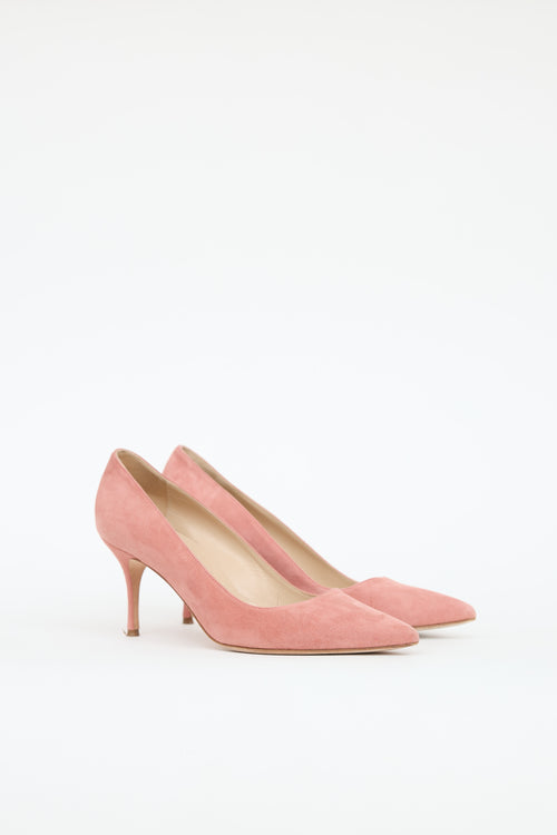 Manolo Blahnik Suede Point Pump