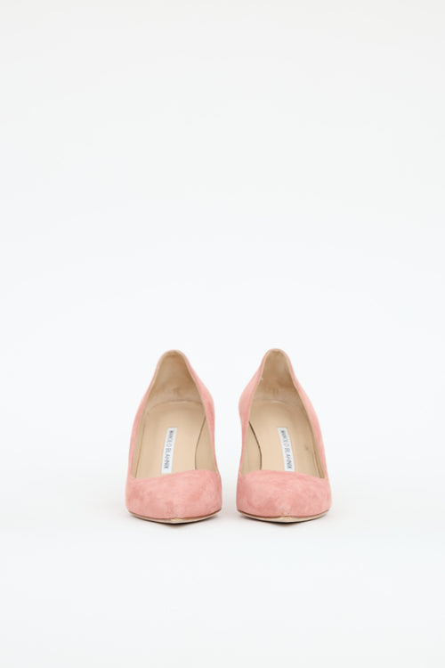 Manolo Blahnik Suede Point Pump